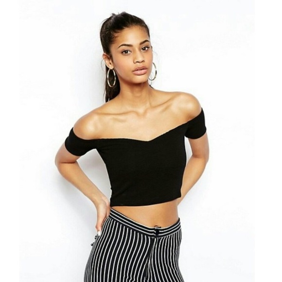 ASOS Tops - ASOS black off the shoulder crop top
